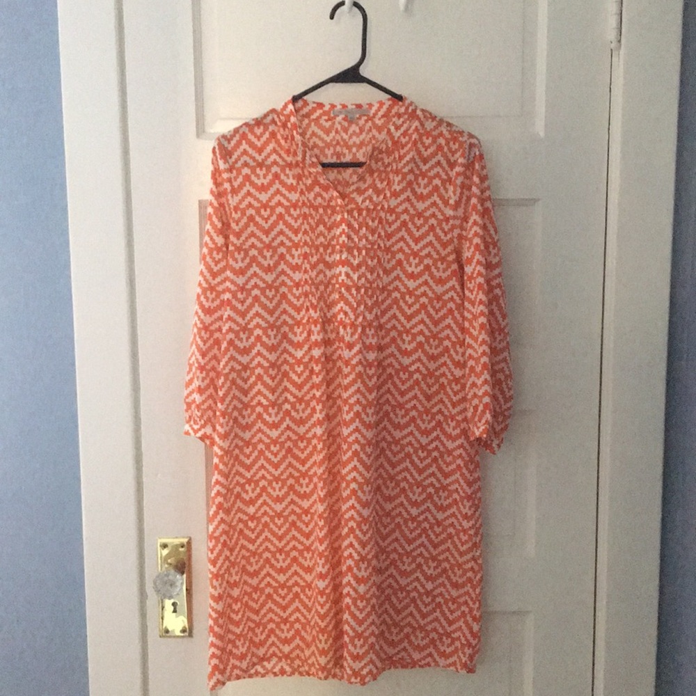 SZ S Gap orange patterned dress - Picture 1 of 4